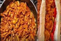 ببینید| طرز تهیه ساندویچ سوسیس بندری با مرغ