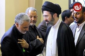 عکس؛ سفر به تاریخ؛ «سید مجتبی خامنه‌ای» و برادرش «سید مصطفی» در دفتر حزب‌الله لبنان