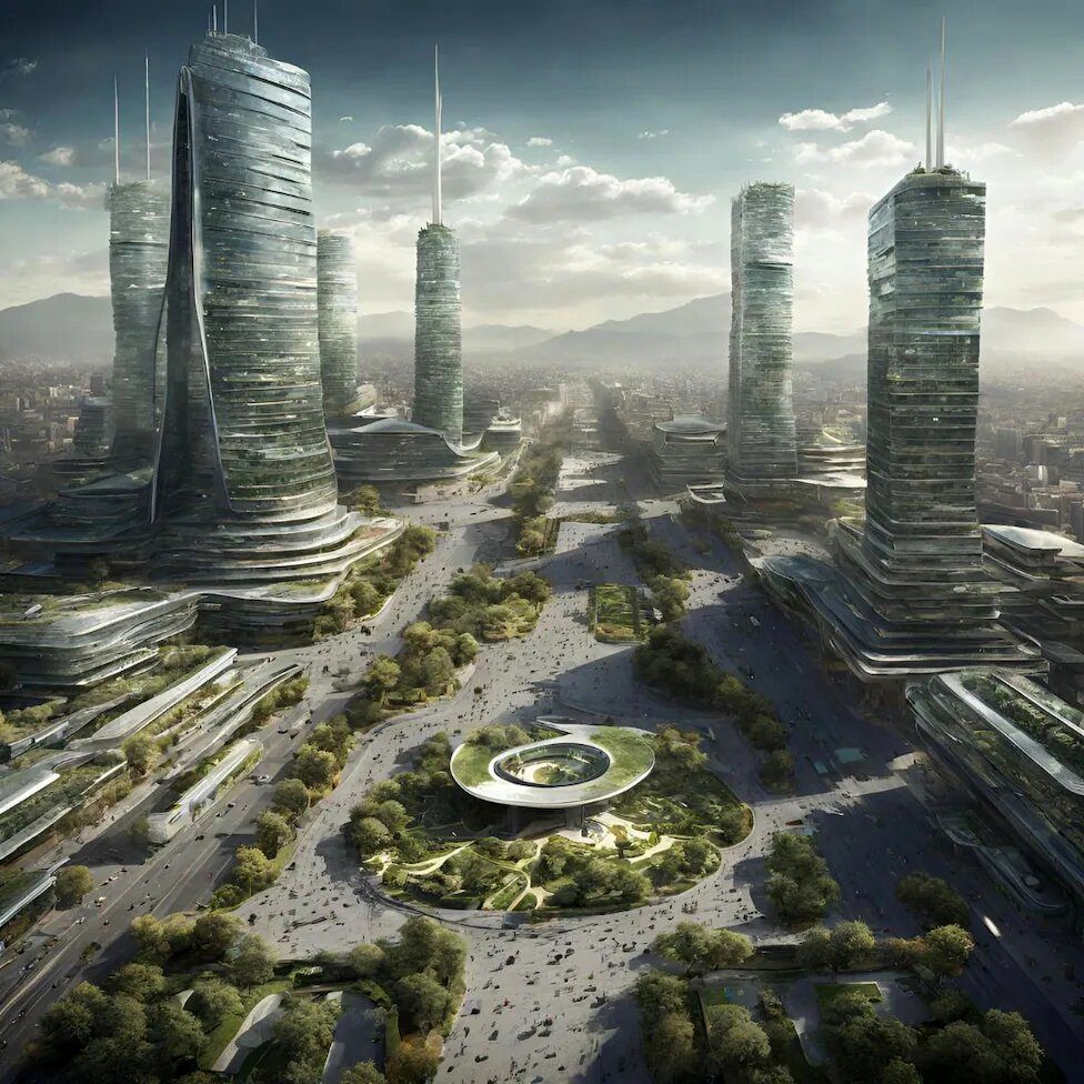 (عکس) هوش‌مصنوعی شهرهای آینده را به تصویر کشید