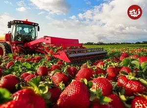 ببینید| چگونه کشاورزان در کشورهای توسعه یافته صدها تن توت فرنگی پرورش می دهند؟