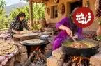 ببینید| غذای روستایی در ایران؛ پخت خوراک با زبان گاو و تهیه نان تافتون