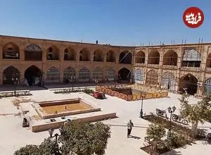 عکس| سفر به ایران قدیم؛ کاروانسرای «گمرک شیراز» در دوران ناصرالدین شاه