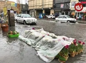 عکس| سفر زمان؛ تصویری از سیل در خیابان‌های تبریز؛ 92 سال قبل