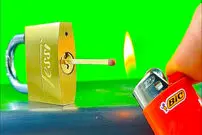 (ویدئو) یک روش باورنکردنی و آسان برای باز کردن قفل با کبریت! 