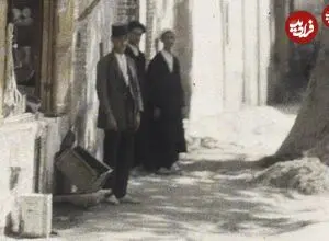 عکس| سفر زمان؛ تصویر رنگی از یکی از کوچه‌های شهر قم؛ 99 سال قبل