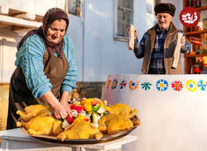 (ویدئو) غذای روستایی در آذربایجان؛ پخت مرغ تنوری با سبزیجات تازه