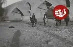 عکس| سفر زمان؛ سواران قاجاری در کنار یک پل و عبور کاروان شترها؛ 113 سال قبل