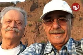 عکس| سفر در زمان؛ دیدار «رضا بابک و بهروز وثوقی» در 78 و 86 سالگی؛ سال 1403