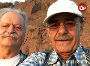 عکس| سفر در زمان؛ دیدار «رضا بابک و بهروز وثوقی» در 78 و 86 سالگی؛ سال 1403