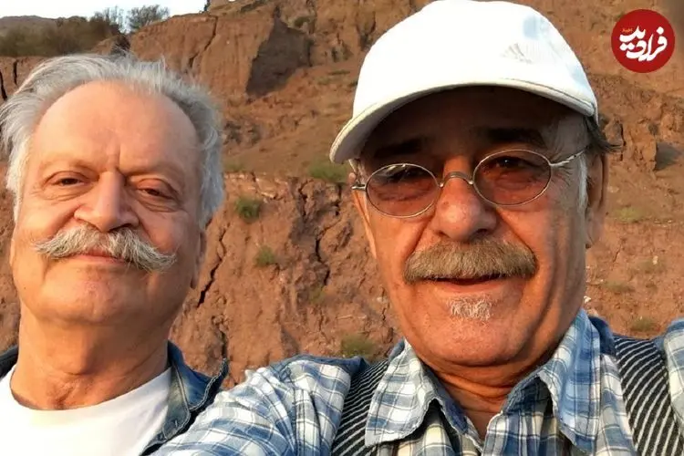 عکس| سفر در زمان؛ دیدار «رضا بابک و بهروز وثوقی» در 78 و 86 سالگی؛ سال 1403