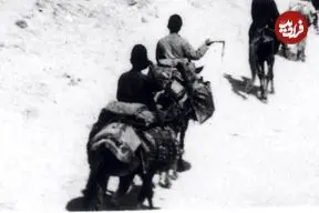 عکس| سفر زمان؛ عبور کاروان سلطنتی از جاده چالوس؛ 132 سال قبل