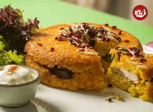 طرز تهیه ته چین مرغ و قارچ مجلسی با تمام نکات 