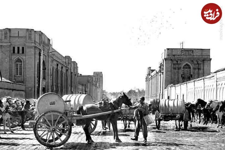 (عکس)سفربه تهران قدیم؛ تصاویری از فروش آب در تهران ۱۰۰ سال پیش