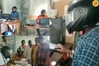 ( ویدیو) انتشار ویدئوی کار کردن کارمندان با کلاه ایمنی جنجالی شد