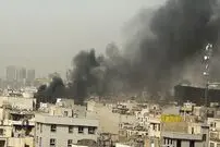 اولین ویدئو از حریق در میدان بهارستان