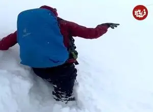 ببینید| حجم سنگین برف در ایستگاه ۵ توچال