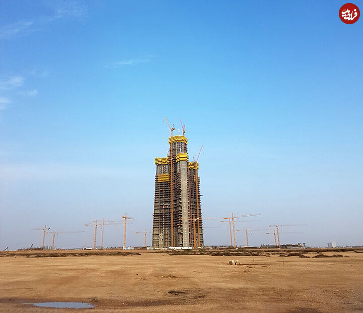 (تصاویر) پیشرفت ساخت‌وساز آسمان‌خراش جده که روی دست برج خلیفه می‌زند!