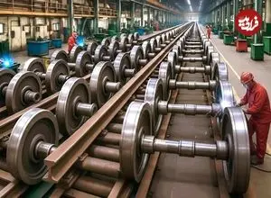 ببینید| چگونه میلیون‌ها چرخ قطار در کارخانه های آمریکا تولید می شود؟