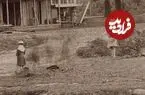 عکس| سفر زمان؛ کودکان رشتی در حال بازی در کنار رودخانه؛ دوران قاجار