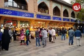 عکس| سفر به ایران قدیم؛ خیابانی در محدوده «بازار تهران» در دوران مظفرالدین شاه