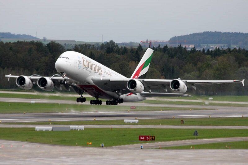 (ویدئو) نمایی باشکوه از تیک آف ایرباس A380 غول پیکر