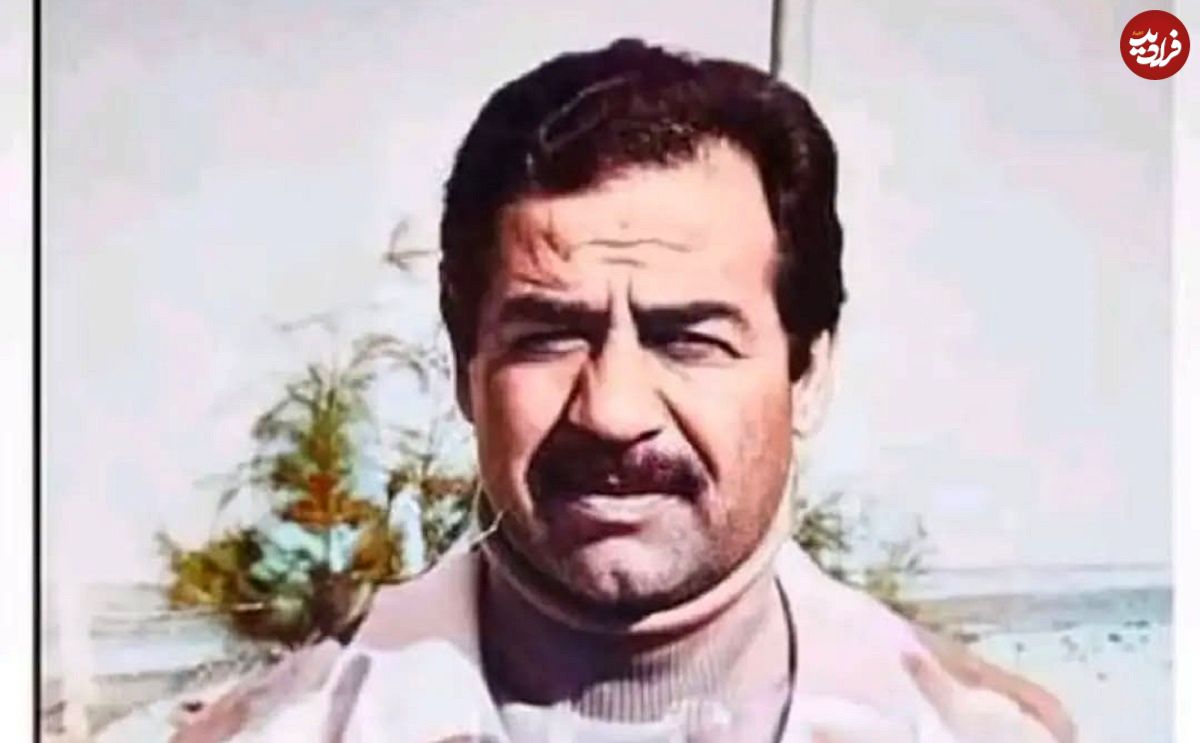عکس| سفر در زمان؛ «صدام» در حال پیپ کشیدن در کنار همسر اول و دخترش؛ دهه 50