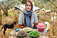 (ویدئو) پخت کوکو سبزی محلی به روش متفاوت یک بانوی روستایی گیلانی