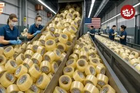 ببینید| فرآیند تولید انبوه چسب پهن در کارخانه های مشهور آمریکا