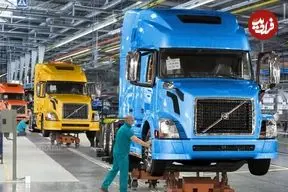 ببینید| صفر تا صد تولید کامیون های قدرتمند ولوو در کارخانه ای در سوئد