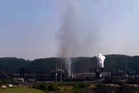 ببینید؛ لحظه وقوع انفجار در کارخانه فولاد پنسیلوانیا