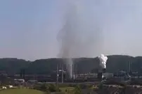 ببینید؛ لحظه وقوع انفجار در کارخانه فولاد پنسیلوانیا