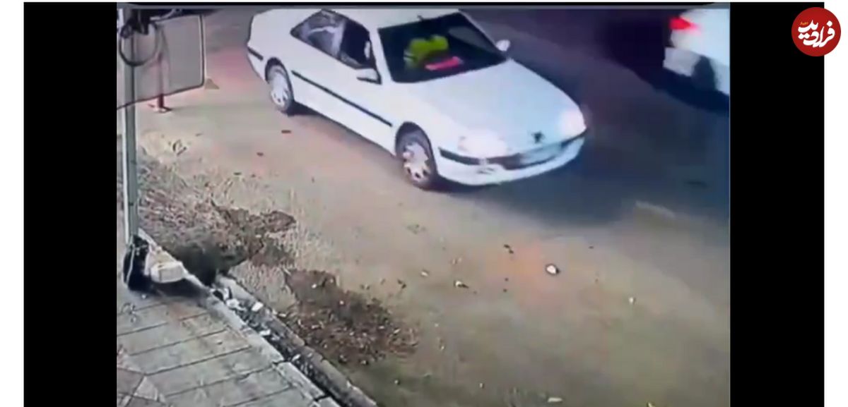 (ویدئو) تصادف عمدی و فرار راننده پس از خسارت به یک خودرو!