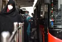 تصاویر/ کرونا در صف اتوبوس