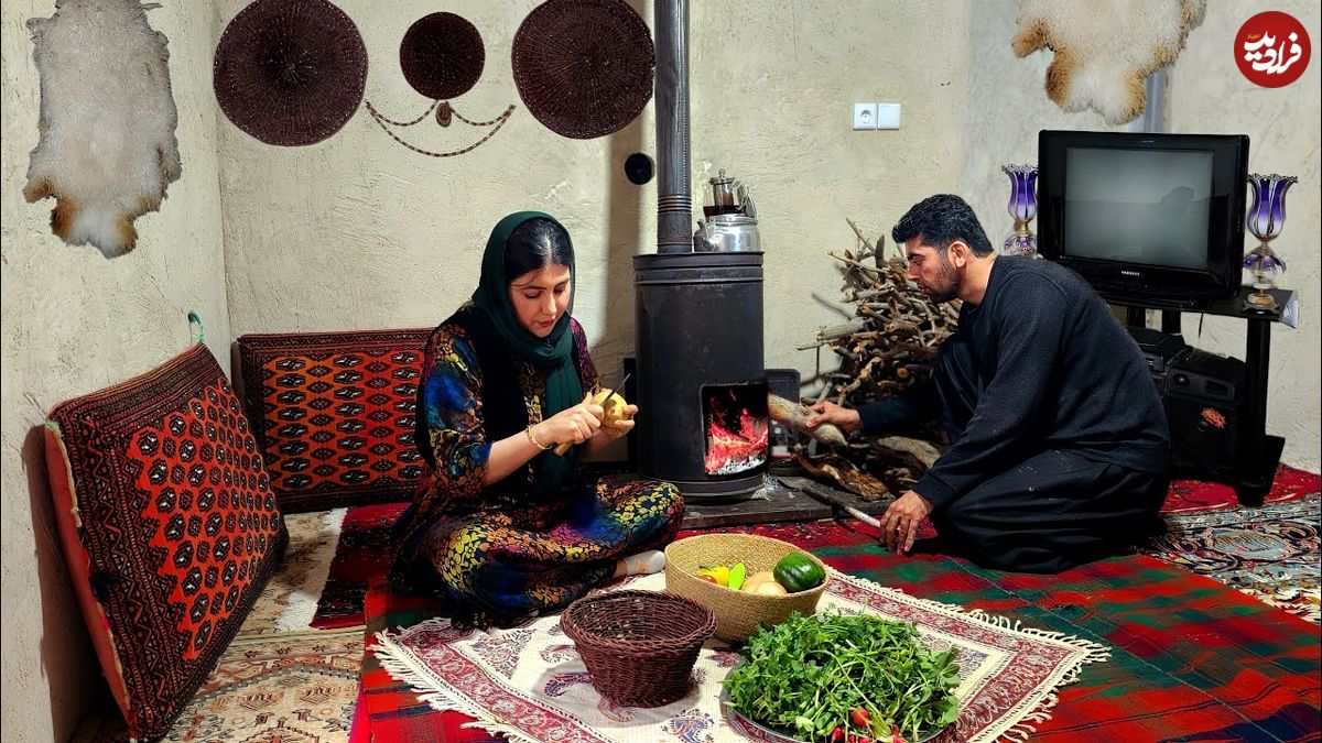 ببینید؛ غذای روستایی در ایران؛ پخت یک چلو مرغ متفاوت و اصیال
