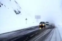 بارش برف و باران در جاده‌های ۶ استان