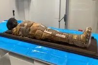 تشخیص یک شیء ناشناخته بر روی سینۀ مومیایی 2 هزارسالۀ کودک مصری