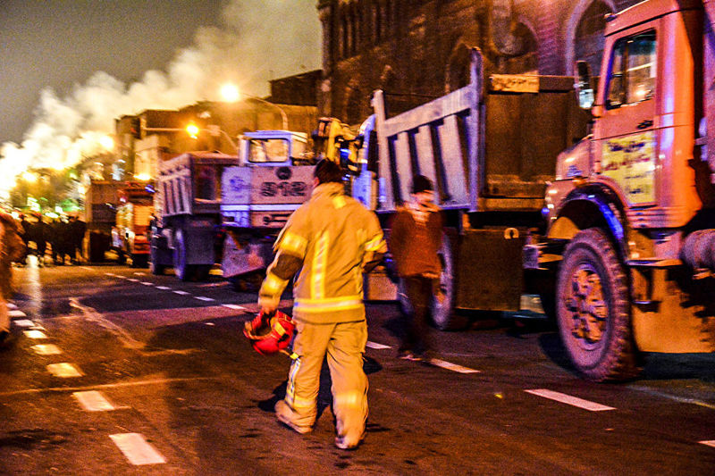 تصاویر/ گزارش اسپوتنیک از آتش‌سوزی پلاسکو
