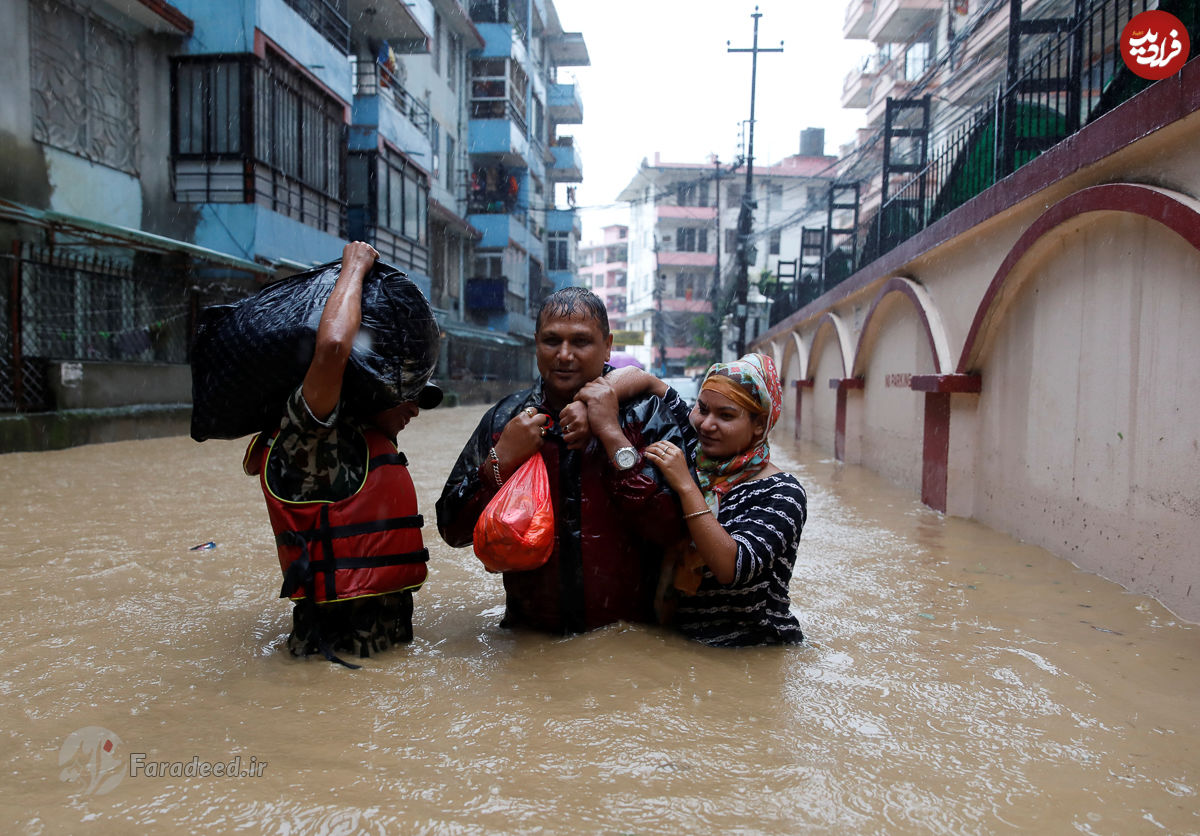 تصاویر/ باران‌های موسمی در آسیا