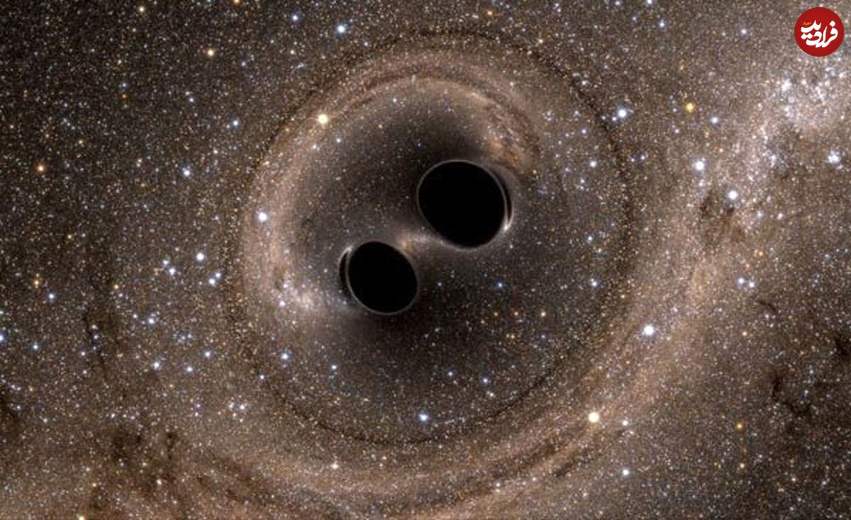 عکس/ برخورد دیدنی دو سیاهچاله