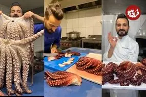 ببینید| غذای خیابانی در ترکیه؛ پخت اختاپوس به دو روش توسط سرآشپز ماهر