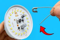 ببینید؛ یک روش ساده برای تعمیر لامپ LED سوخته با کمک شمع و سنجاق قفلی!
