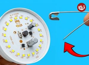 ببینید؛ یک روش ساده برای تعمیر لامپ LED سوخته با کمک شمع و سنجاق قفلی!