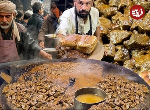 ببینید| غذای خیابانی در افغانستان؛ پخت خوراک محبوب جگر، گوجه و فلفل در کابل