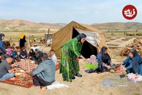 ببینید؛ غذای روستایی در ایران؛ پخت مرغ شکم پر با برنج توسط بانوی عشایر