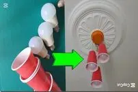 ببینید| با لیوان یک بار مصرف و  لامپ LED یک لوستر ساده و زیبا درست کنید