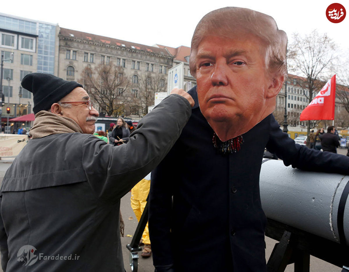 تصاویر/ اعتراض هسته‌ای به ترامپ و کیم‌اون‌جونگ در برلین