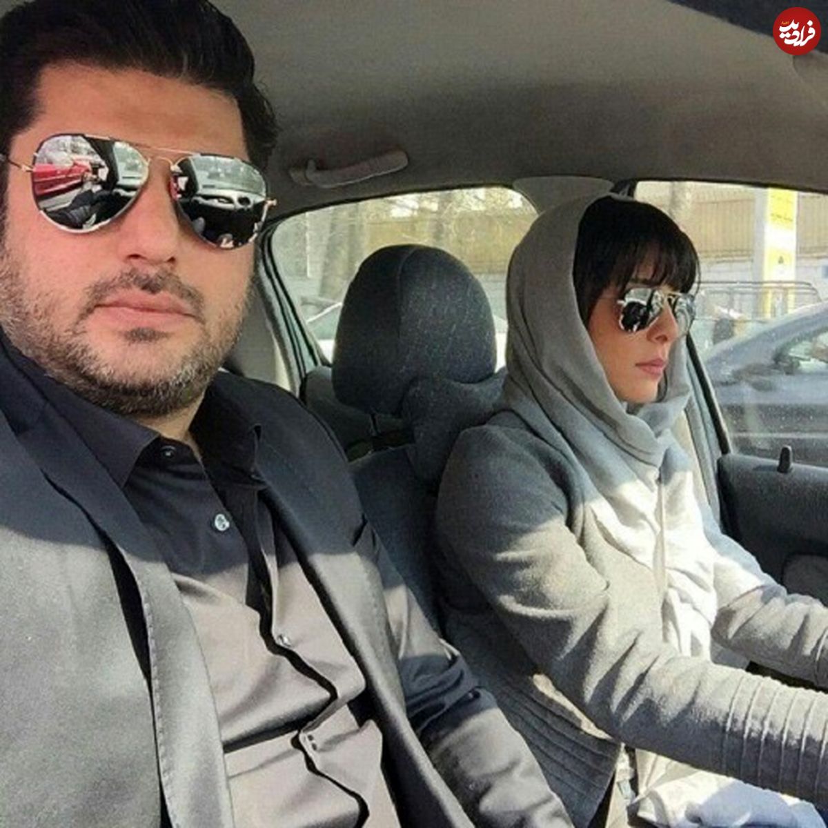 سلفی بازیگر سینما و تلویزیون با همسرش