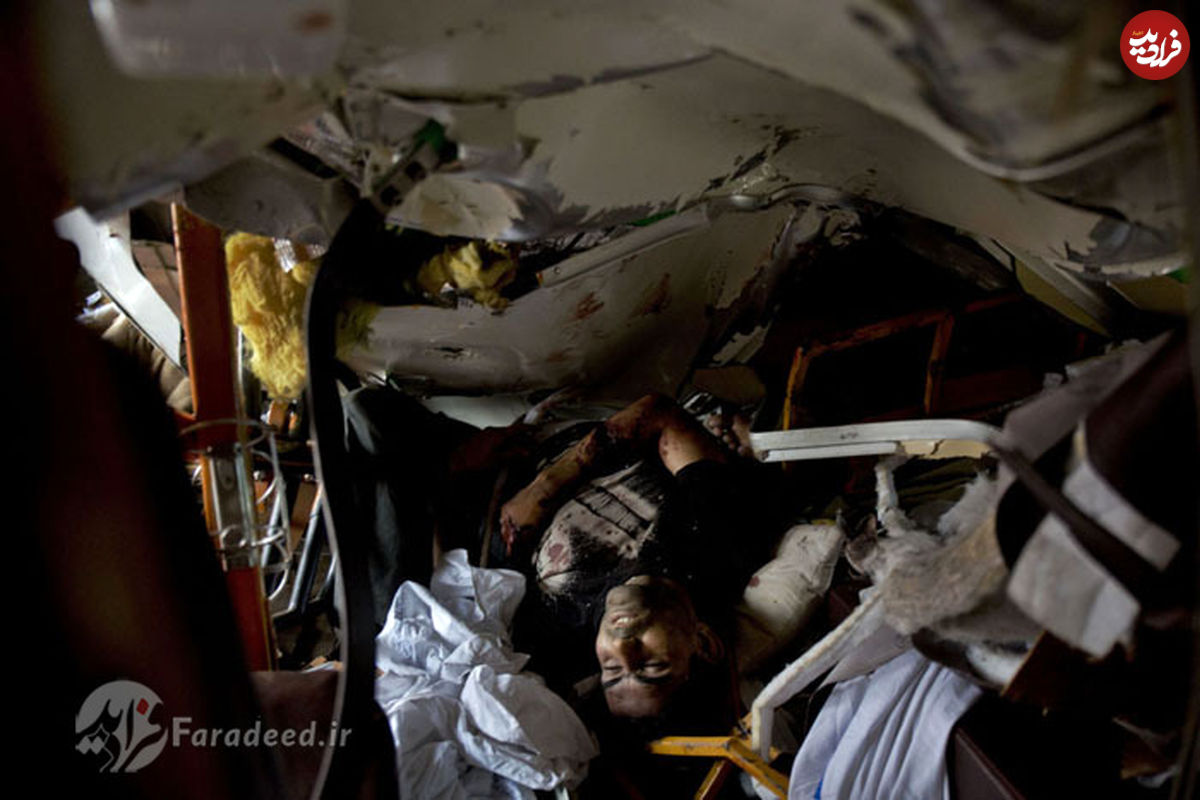 تصاویر/ سانحه مرگبار قطار در هند