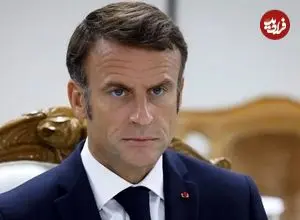 ببینید | بازدید رئیس‌جمهور فرانسه از ناو هواپیمابر شارل دو گل در مدیترانه