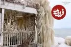 عکس‌های باورنکردنی از خانه‌ای که در طوفان یخ زد
